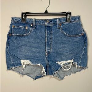 Levi’s 501 Cut Off High Rise Button Fly Shorts Size 32 NWOT